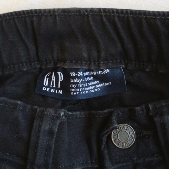 babyGap my first denim black skinny jeans 18-24 months baby toddler girl - Picture 7 of 10